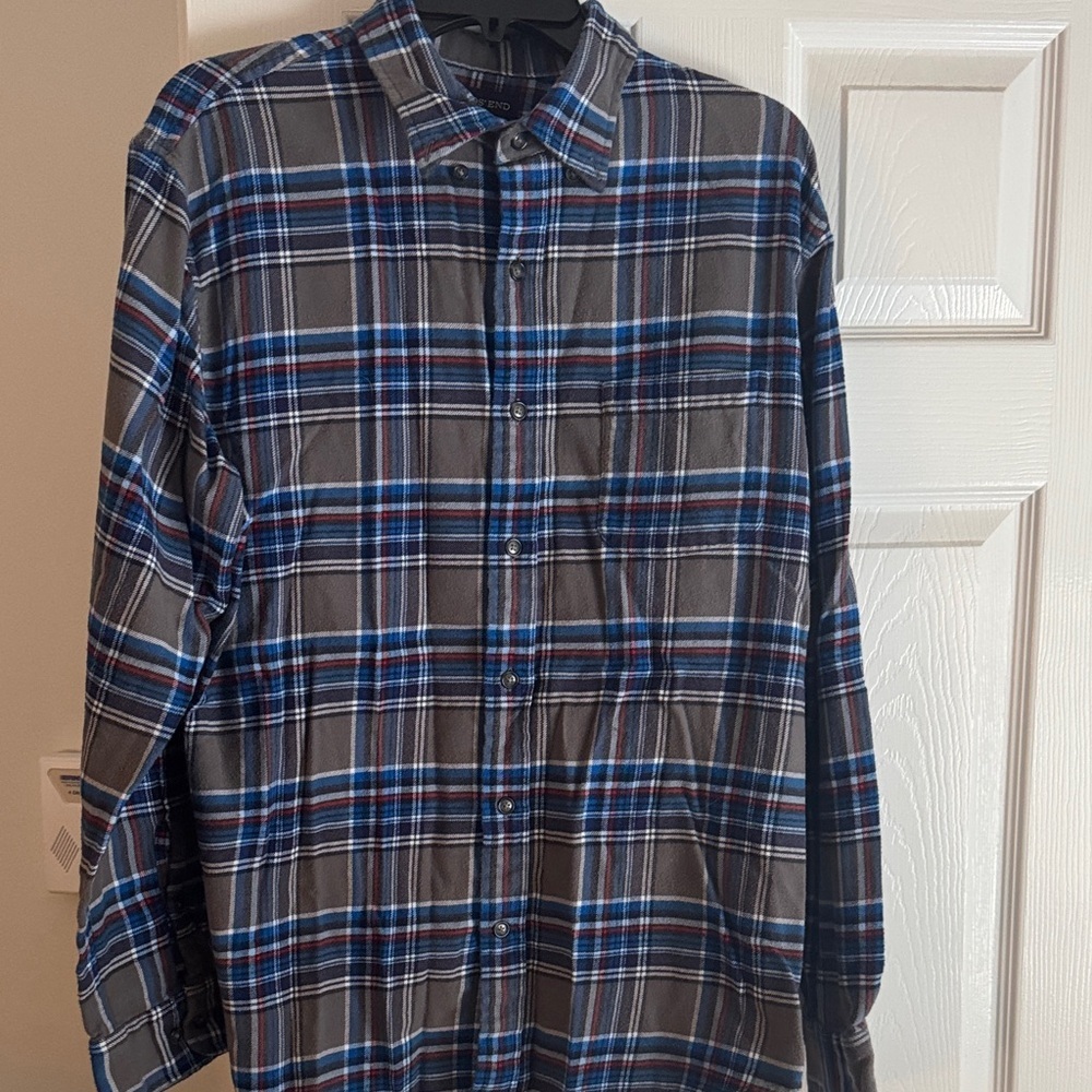 Lands' End Men's Warm Plaid Shirt Bundle Outdoors Plaid Shirts Gift for Man Set - Picture 5 of 10